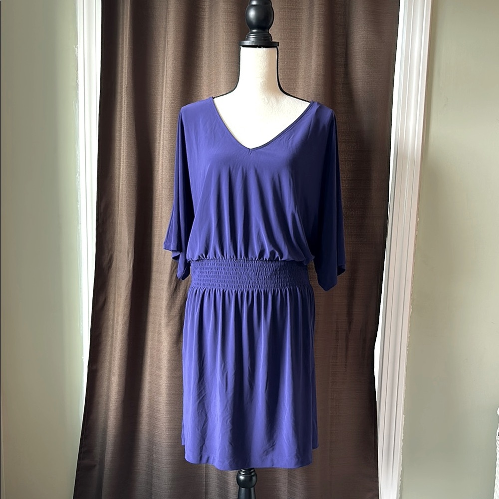 WHBM Kimono Sleeve Purple Dress, Size L